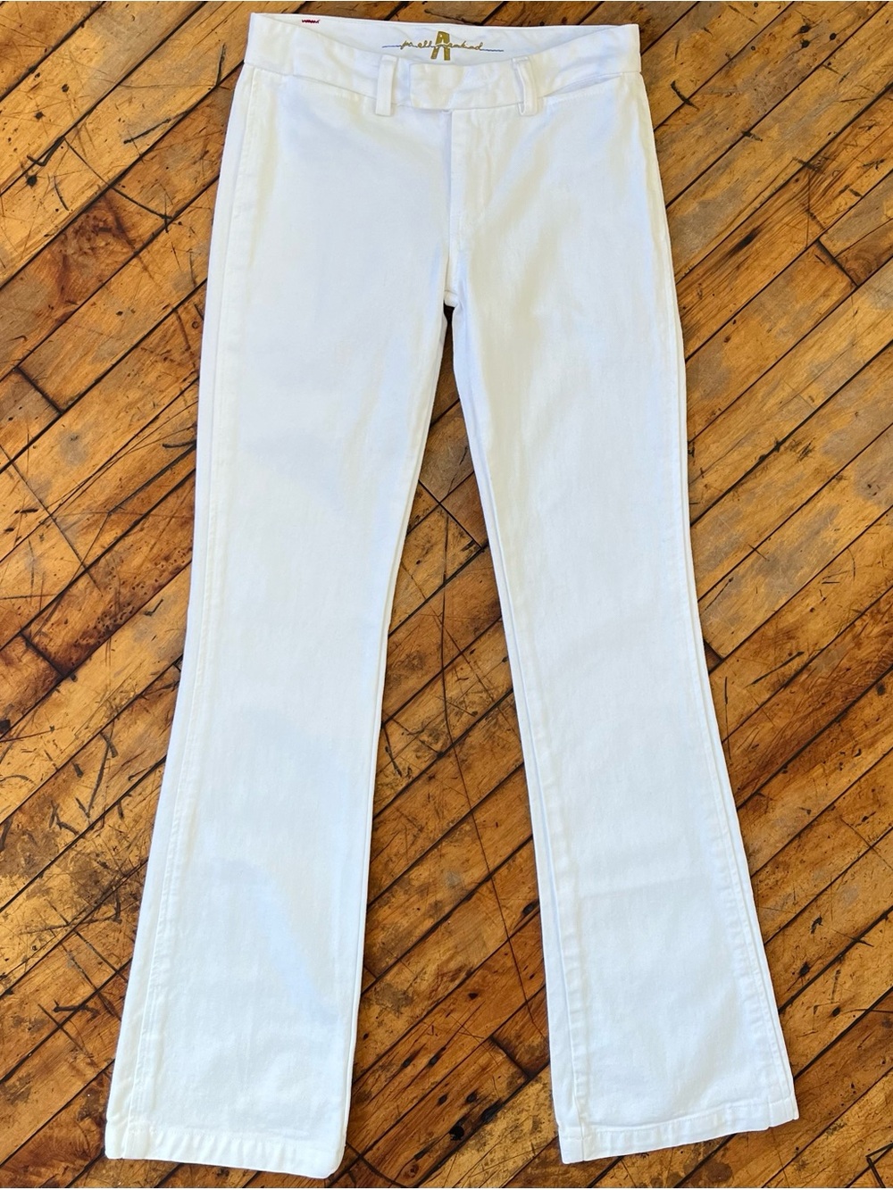 7 For All Mankind White Straight Leg Jeans Made in USA Size 28